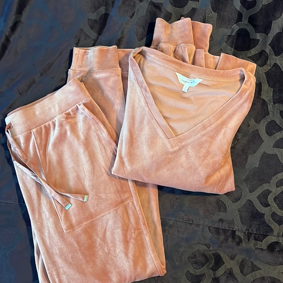 Soma Weekend Two Piece Velour Set Sz Small S top jogger pants - Picture 1 of 4